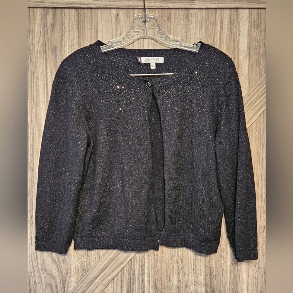 Jennifer Lopez Black Cardigan